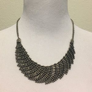 Silver tone necklace
